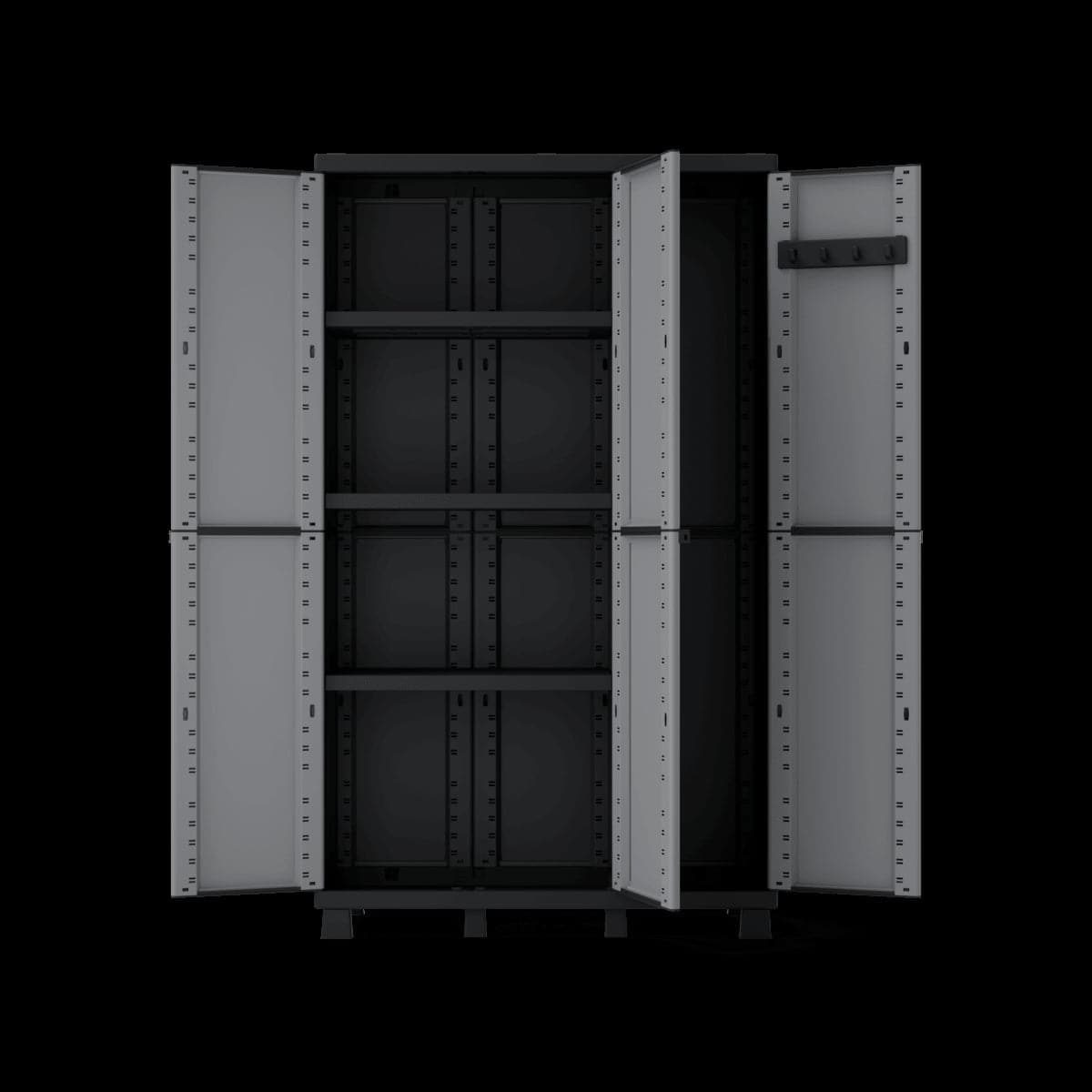 3-DOOR RESIN CUPBOARD 170X102X39CM SPACEO GREY