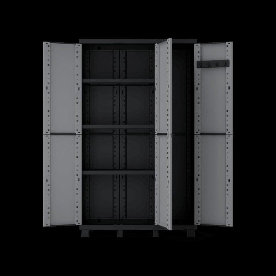 3-DOOR RESIN CUPBOARD 170X102X39CM SPACEO GREY - best price from Maltashopper.com BR440002904