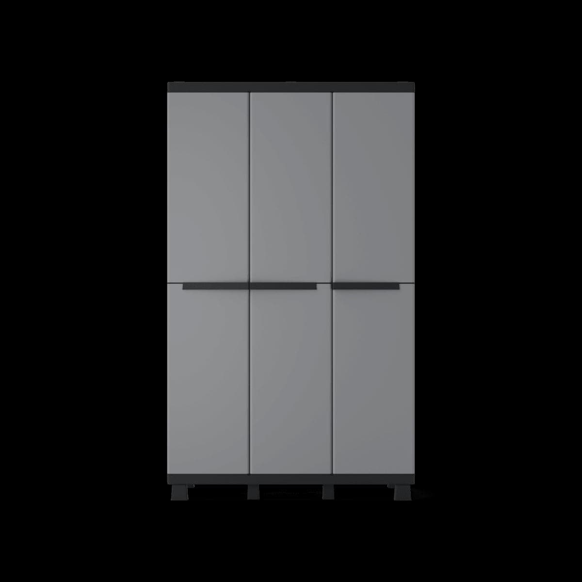 3-DOOR RESIN CUPBOARD 170X102X39CM SPACEO GREY - best price from Maltashopper.com BR440002904