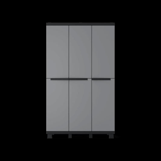 3-DOOR RESIN CUPBOARD 170X102X39CM SPACEO GREY - best price from Maltashopper.com BR440002904