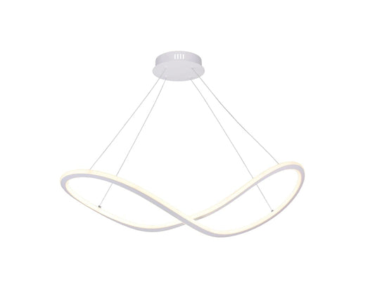 Bricocenter INFINITY DOUBLE ALUMINIUM CHANDELIER WHITE 75X30XH120 CM LED 45W CCT