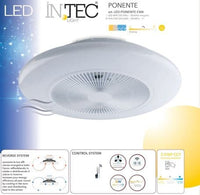 CEILING LIGHT WITH FAN PONENTE LED 28W CCT - best price from Maltashopper.com BR420007142