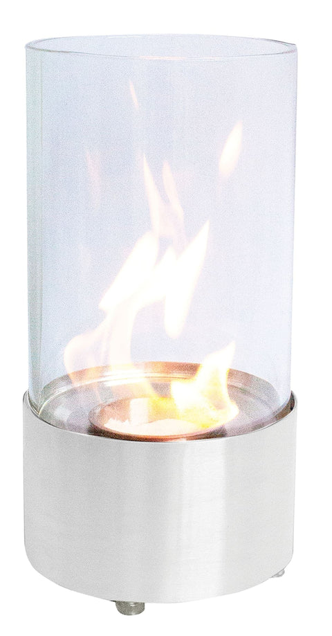ROUND BIO-FIREPLACE SORRENTO WHITE DIAM. 15 H 30 CM STEEL STRUCTURE - best price from Maltashopper.com BR430002125