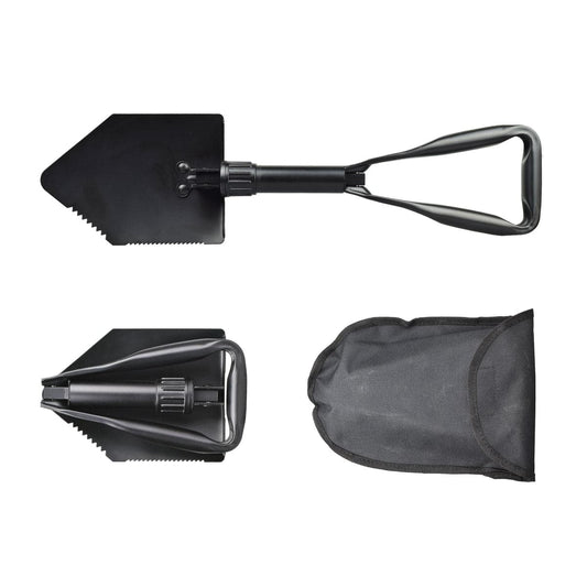 Bricocenter FORGED STEEL FOLDING SHOVEL WITH HANDLE 57 CM COMPLETE WITH SCABBARD