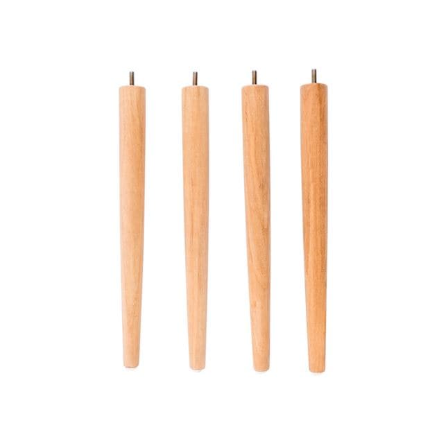 FRIDA / FRAY Set / 4 Natural teak legs H 42.7 cm - Ø 3.8 cm - best price from Maltashopper.com CS661304