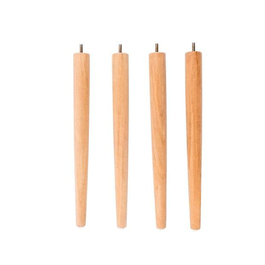 FRIDA / FRAY Set / 4 Natural teak legs H 42.7 cm - Ø 3.8 cm - best price from Maltashopper.com CS661304