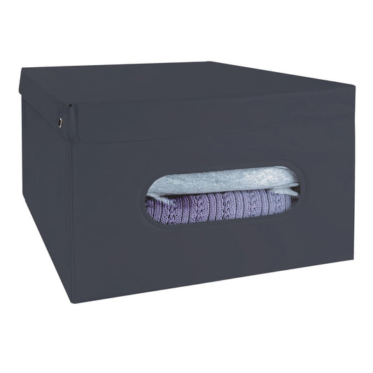 GREY PVC LAUNDRY BOX 40X50X25 CM - best price from Maltashopper.com BR410006503