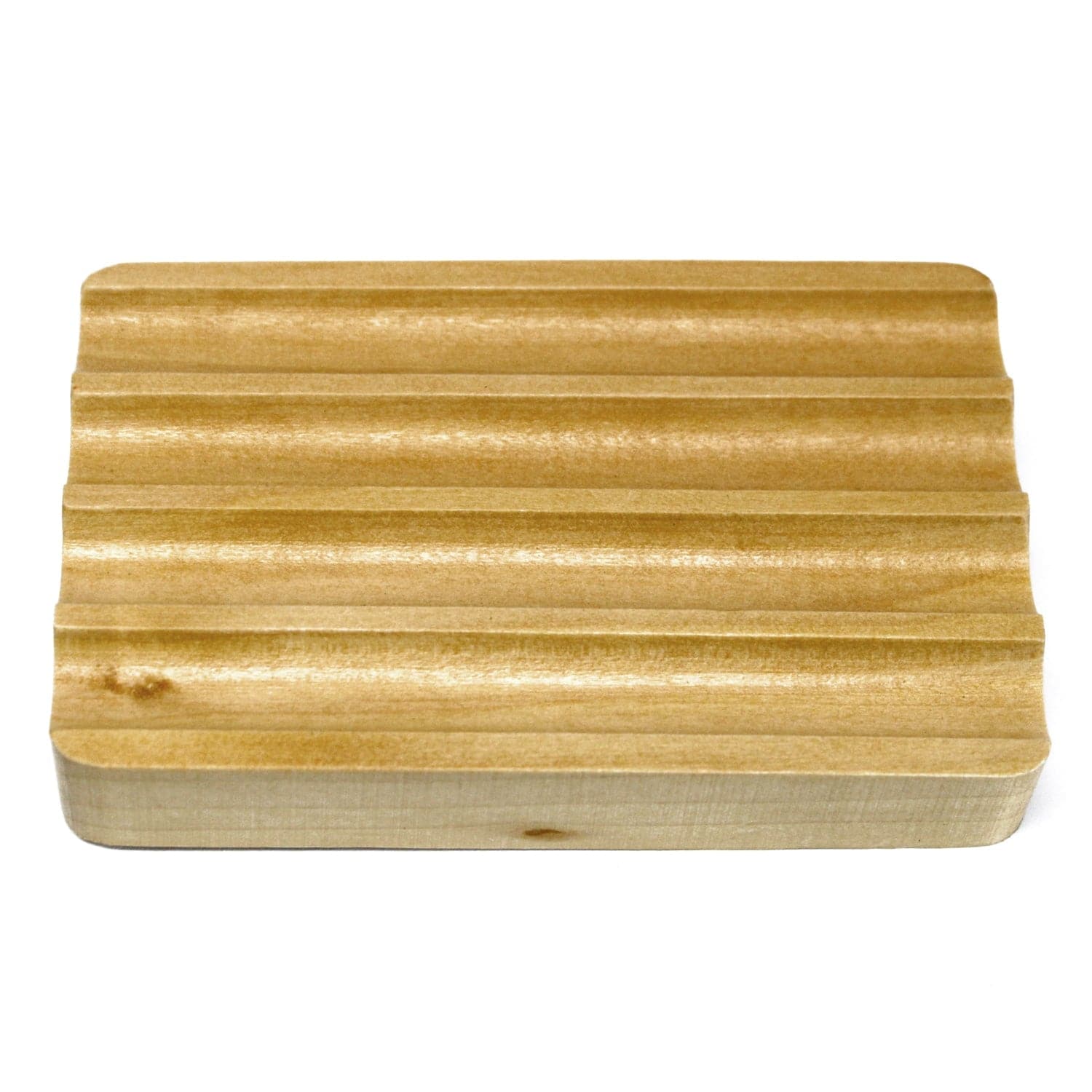 Bliss Hemu Wood Soap Dish - Corrugated