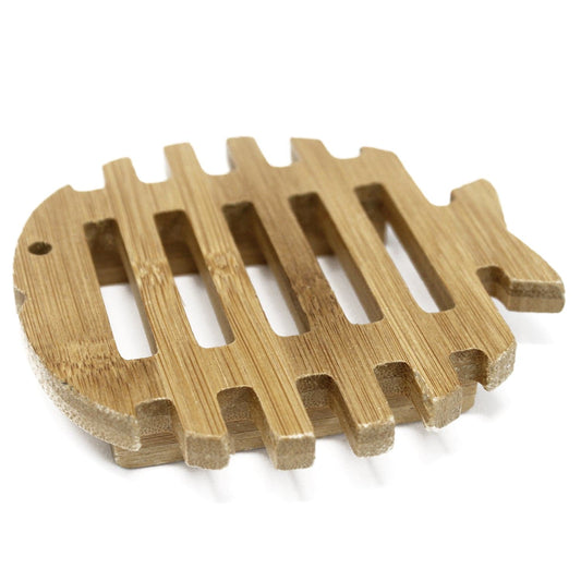 Bliss Hemu Wood Soap Dish - Fish