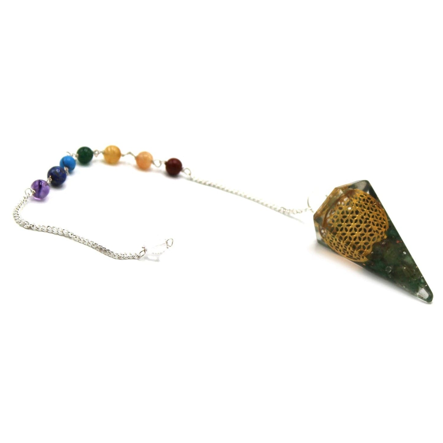 Orgonite Power Chakra Pendulum - Flower of Life - best price from Maltashopper.com ORGCP-08