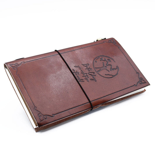 Bliss Handmade Leather Journal - Be the Change - Brown (80 pages)