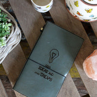 Handmade Leather Journal - Important Things To Do - Grey (80 pages) - best price from Maltashopper.com MSJ-11