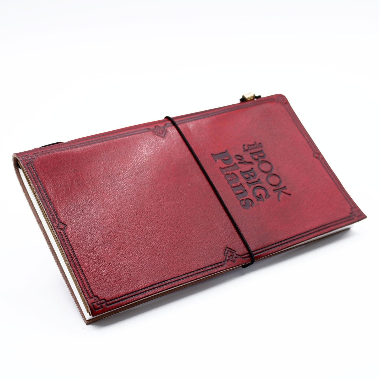 Bliss Handmade Leather Journal - Little Book of Big Plans - Red (80 pages)