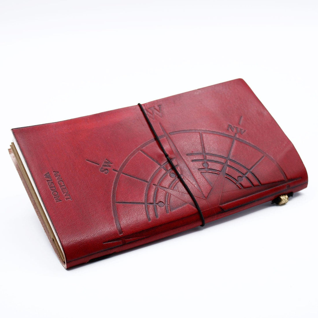 Handmade Leather Journal - Little Book of Big Plans - Red (80 pages) - best price from Maltashopper.com MSJ-08
