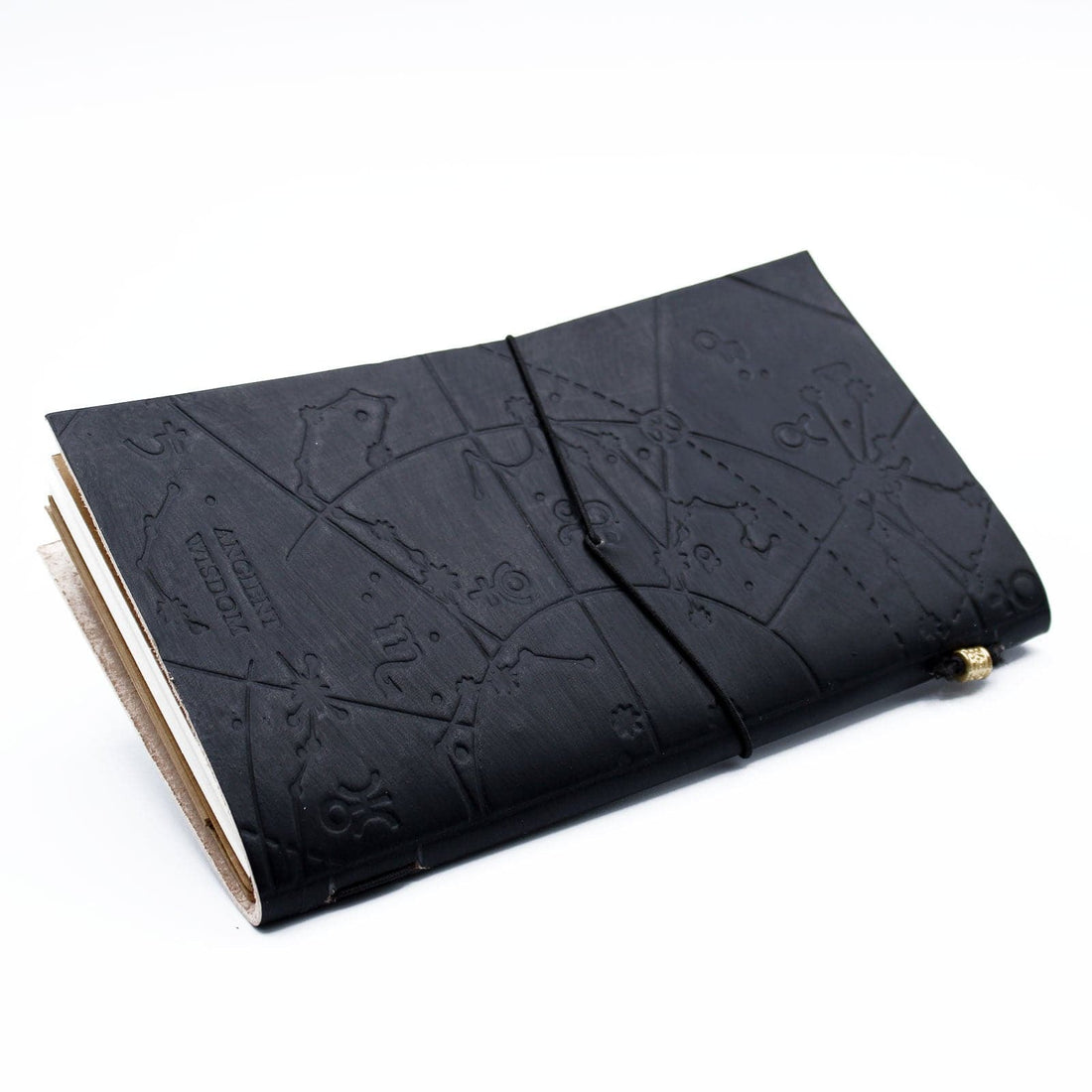 Handmade Leather Journal - My Little Black Book - Black (80 pages) - best price from Maltashopper.com MSJ-09