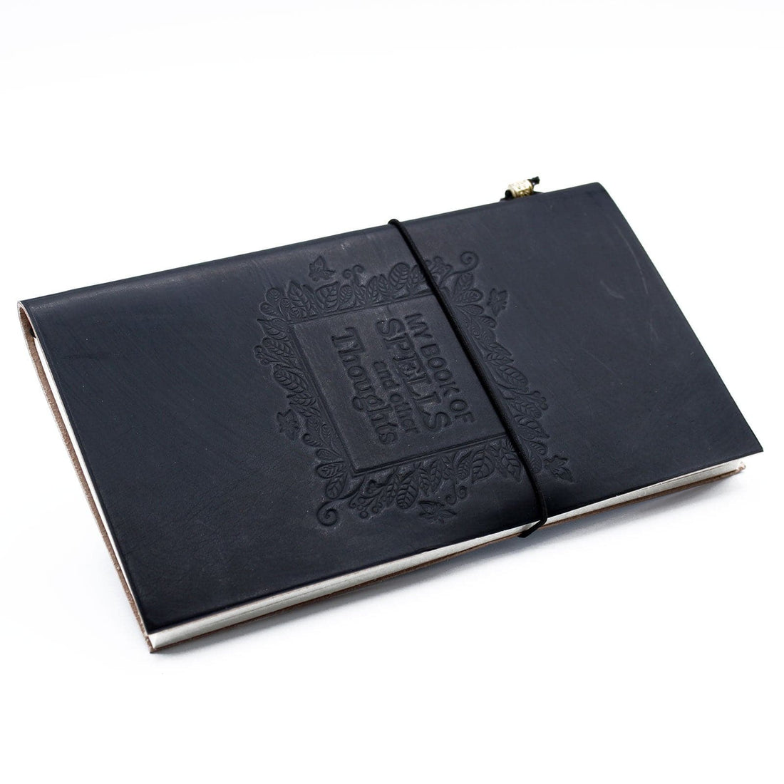Handmade Leather Journal - My Book of Spells and other Thoughts - Black - best price from Maltashopper.com MSJ-13