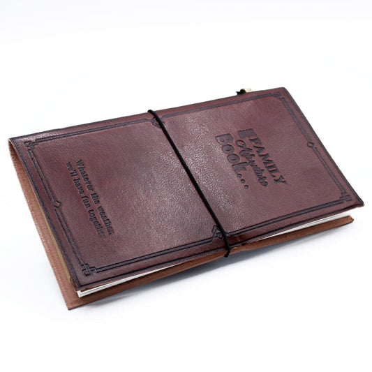 Bliss Handmade Leather Journal - Our Family Adventure Book - Brown (80 pages)