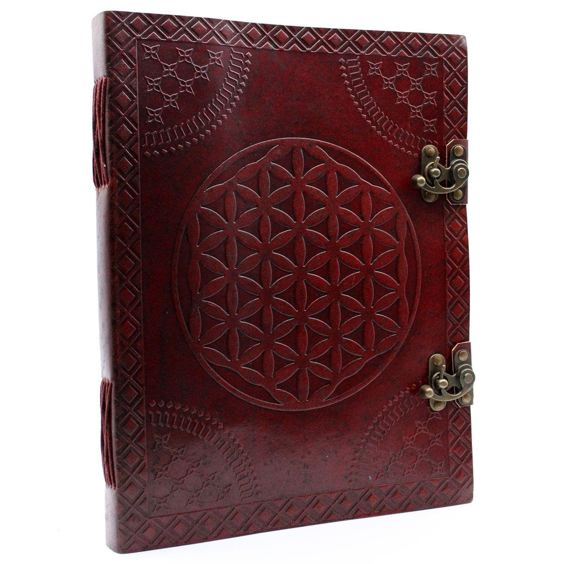 Huge Flower of Life Leather Book 10x13 (200 pages) - best price from Maltashopper.com LBN-22