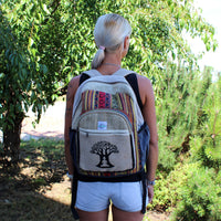 Large Hemp Backpack - Bohdi Tree Design - best price from Maltashopper.com HEMPB-14