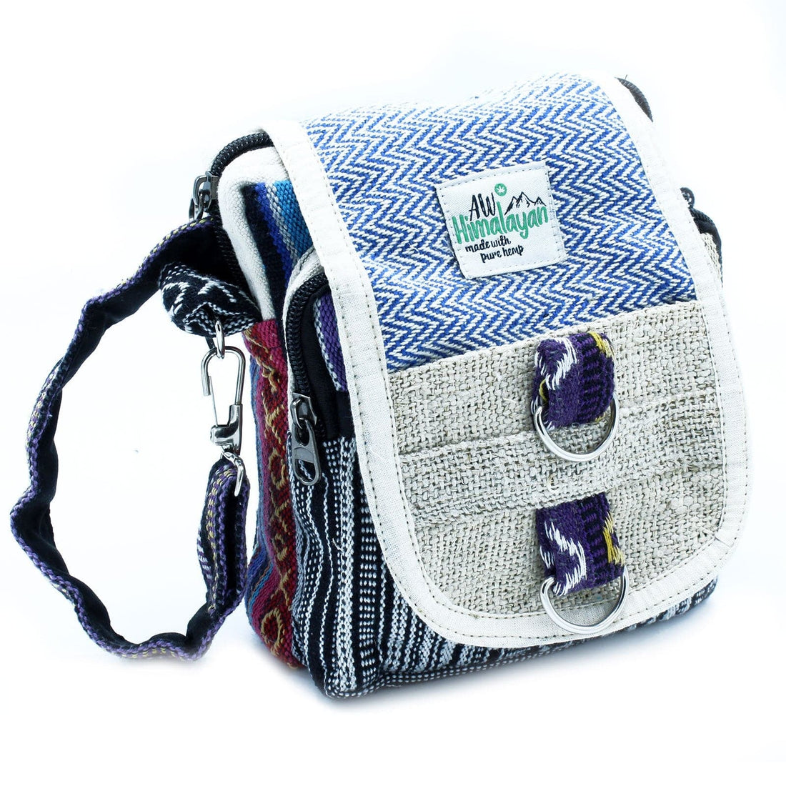 Body-Cross Natural Hemp & Jhari Travel Bag - best price from Maltashopper.com HEMPB-16