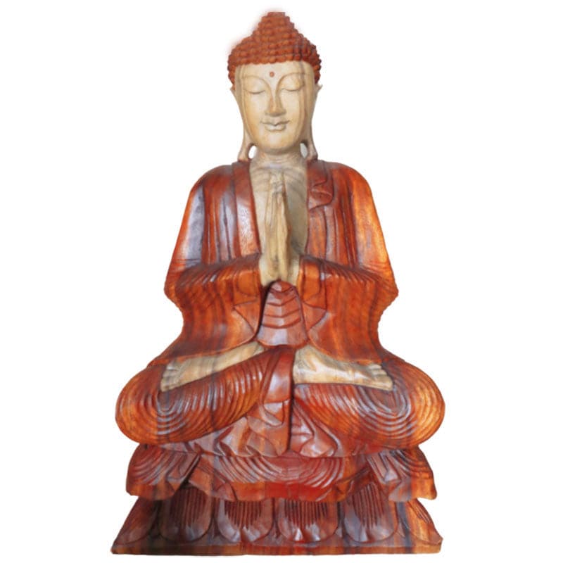Bliss Hand Carved Buddha Statue - 80cm Welcome