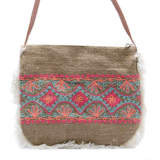 Fab Fringe Bag - Summer Pattern Embroidery - best price from Maltashopper.com FFB-03