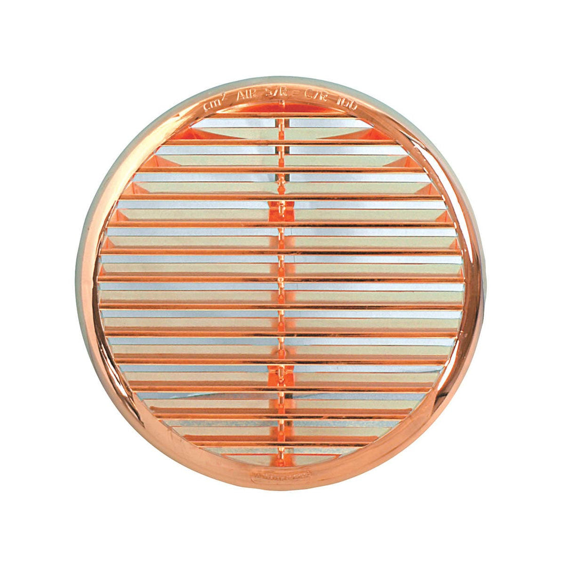 UNIVERSAL ROUND VENTILATION GRILLE W/SPRING MESH MM 80-140 COPPER PLASTIC