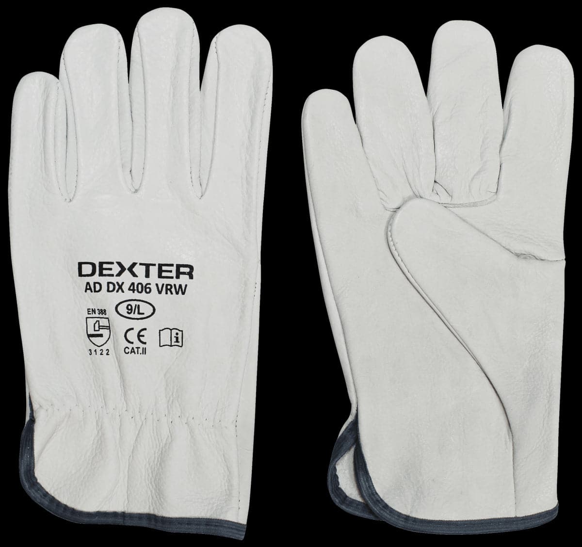 DEXTER BUFFALO LEATHER GLOVES, SIZE 9, L - best price from Maltashopper.com BR400001187