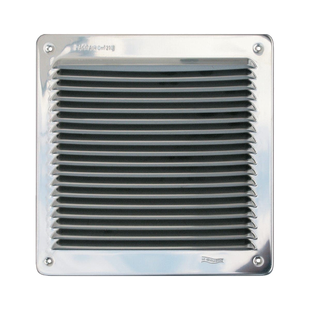 Bricocenter OVERLAPPING RECTANGULAR VENTILATION GRILLE W/MESH MM 193X165 STAINLESS METAL