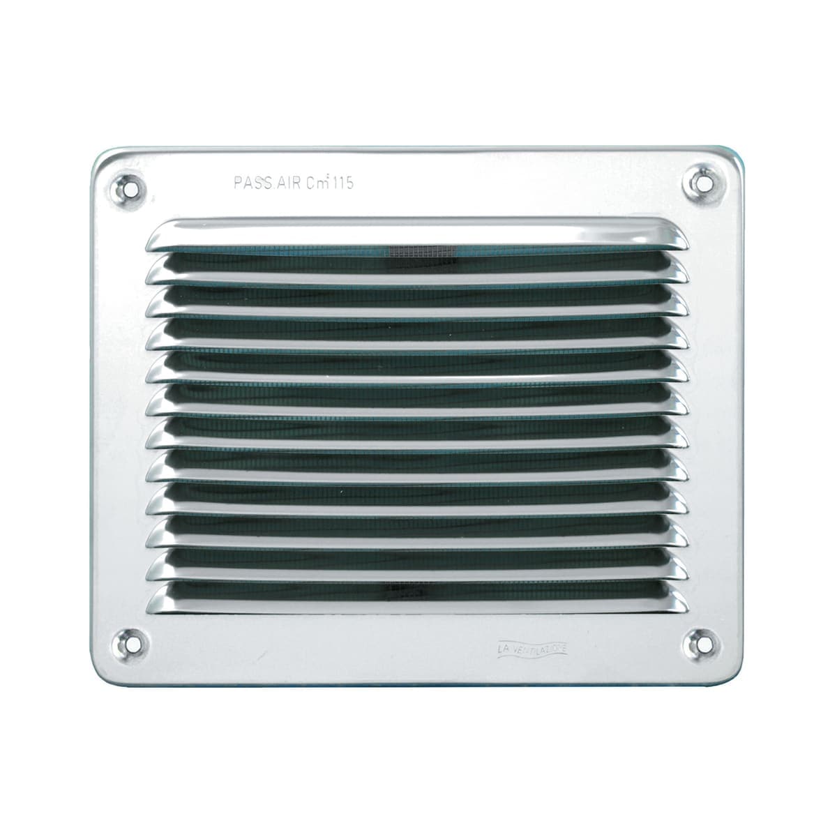 Bricocenter SQUARE OVERLAPPING VENTILATION GRID W/MESH 228X228 STAINLESS METAL