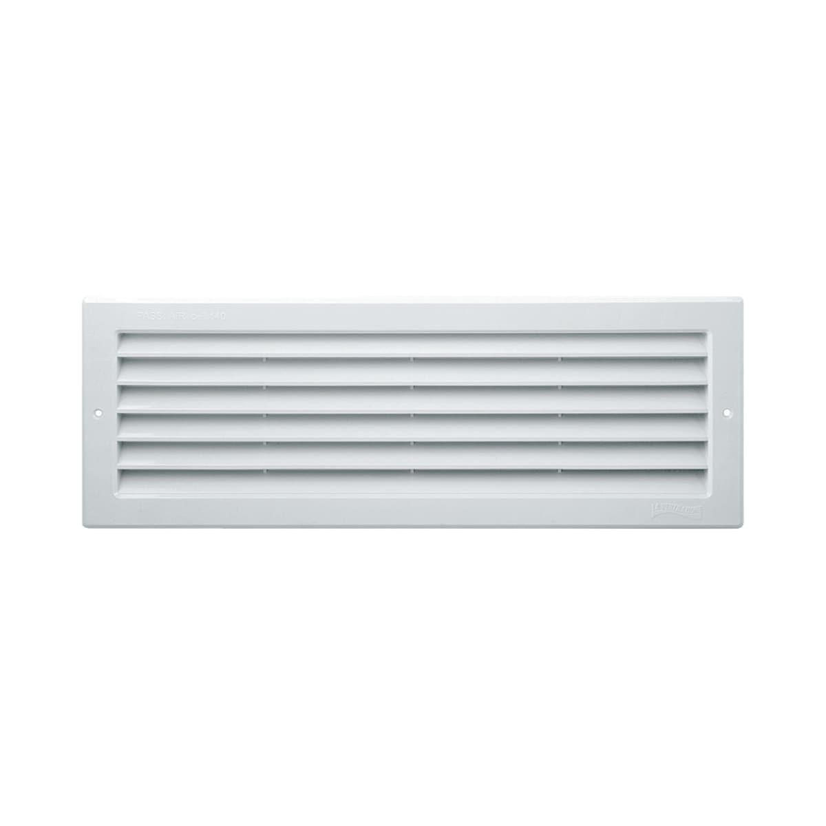 RECTANGULAR RECESSED VENTILATION GRILLE FOR DOORS HOLE MM 336X96 WHITE PLASTIC