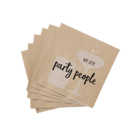 PARTY PEOPLE Set of 20 beige napkins - best price from Maltashopper.com CS684740