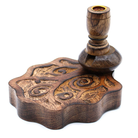 Bliss Sm Mango Wood Backflow Burner - Tree of Life