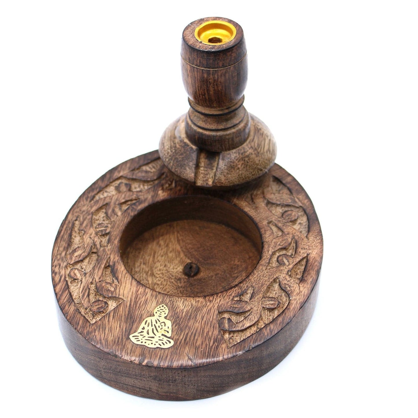 Sm Mango Wood Backflow Burner - Brass Buddha - best price from Maltashopper.com WBF-04