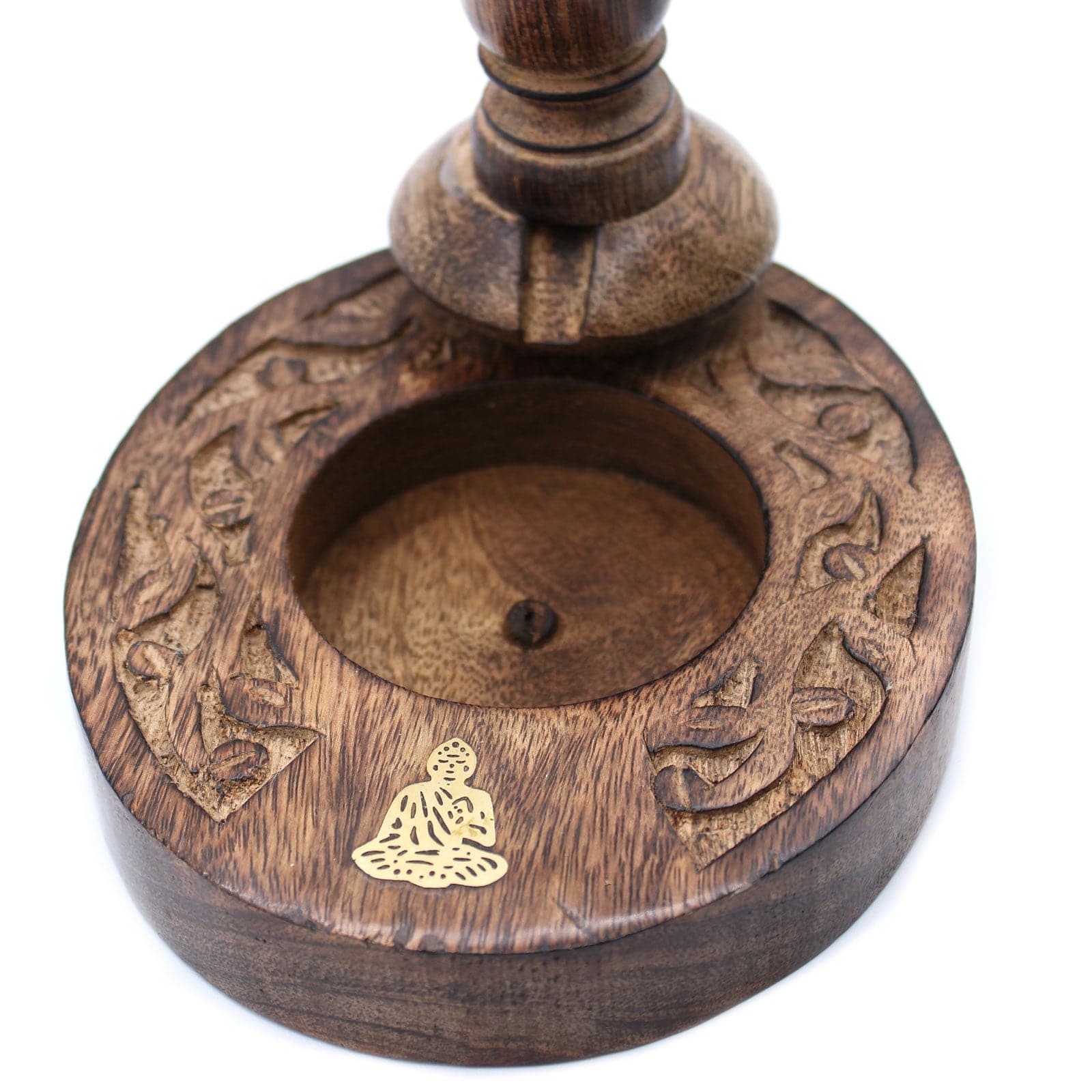 Sm Mango Wood Backflow Burner - Brass Buddha - best price from Maltashopper.com WBF-04