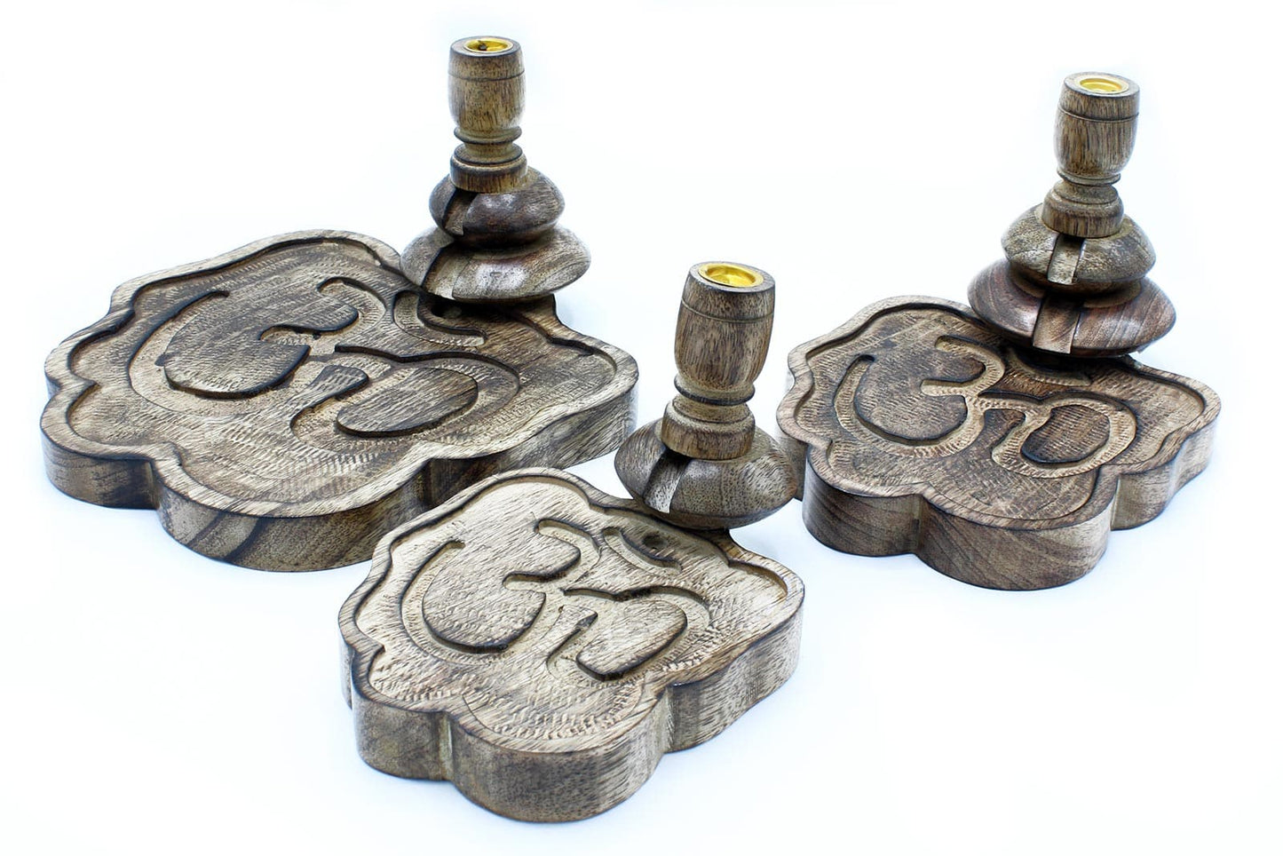 Bliss Med Mango Wood Backflow Burner - Hamsa