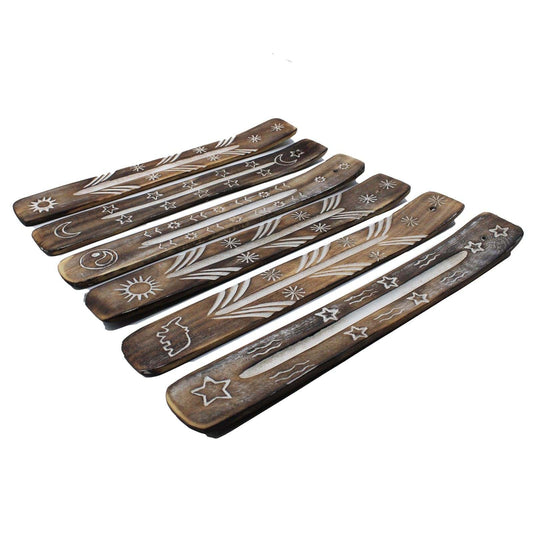 Bliss White Washed Incense Holder - Simple