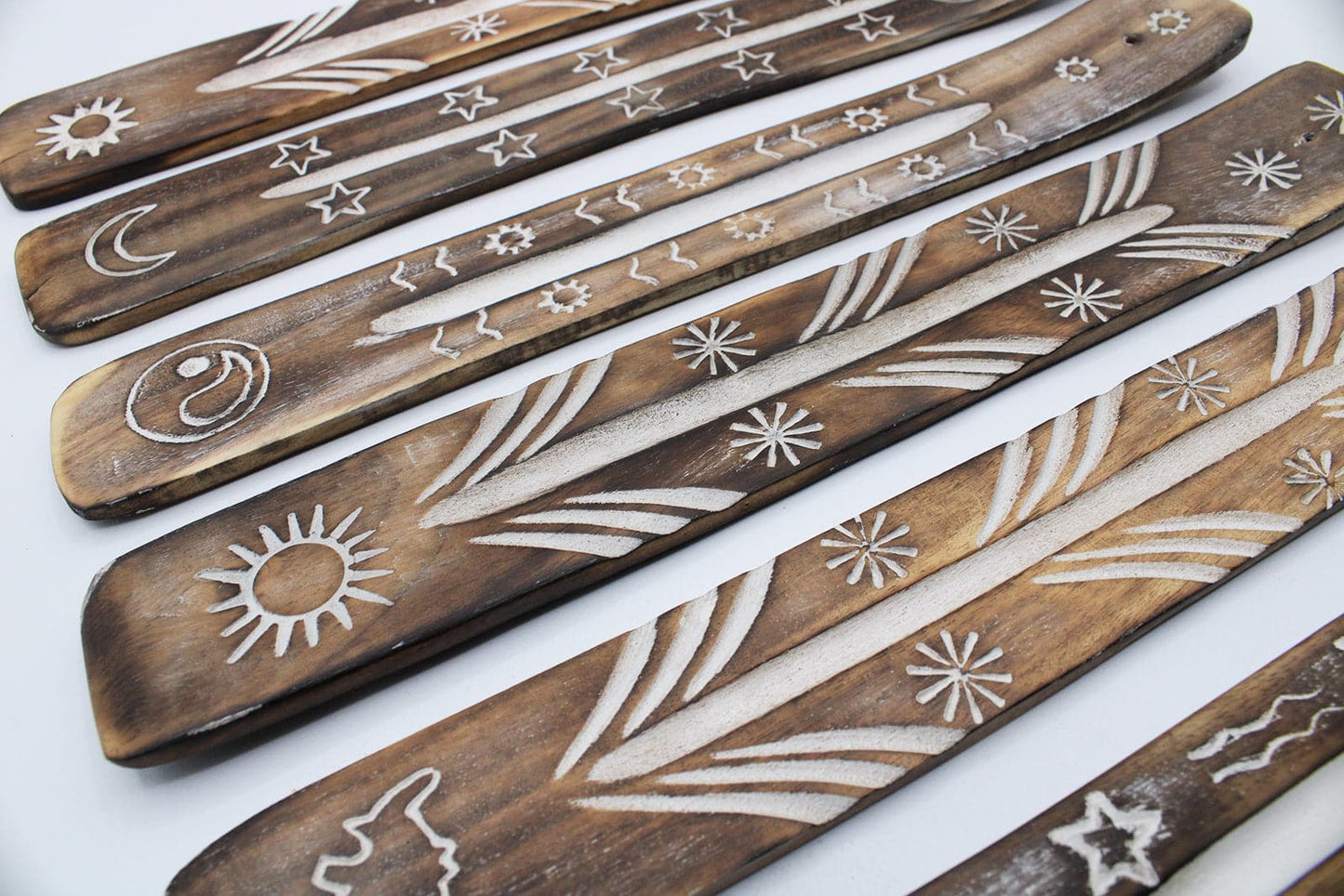 Bliss White Washed Incense Holder - Simple