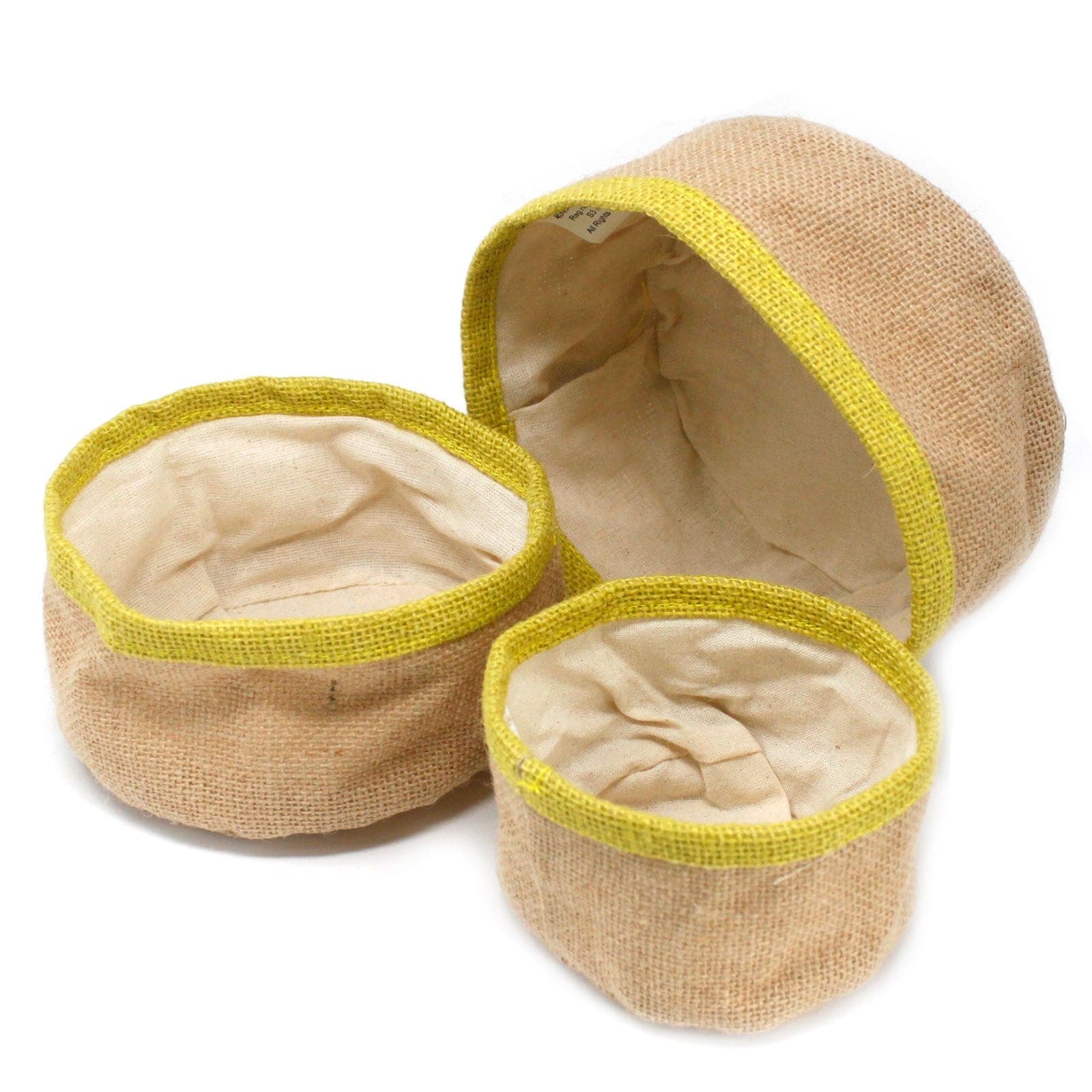 Set of 3 Natural Jute Baskets - Olive - best price from Maltashopper.com NATJB-04