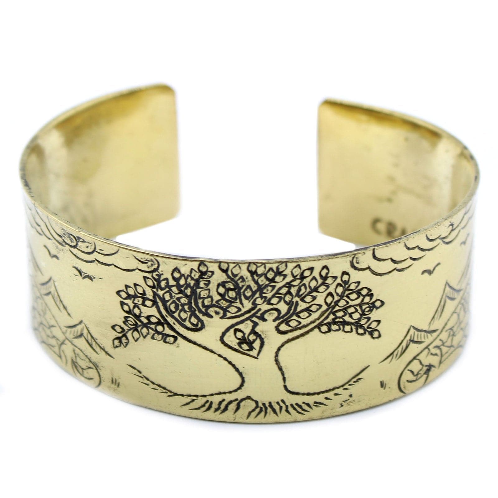 Brass Tibetan Mantra Bracelet - Tree of Life - best price from Maltashopper.com TMB-01