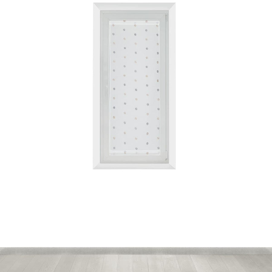 Bricocenter CHLOE CURTAIN WHITE WITH BRONZE POLKA DOTS 60X140 CM