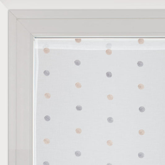 CHLOE CURTAIN WHITE WITH BRONZE POLKA DOTS 60X140 CM - best price from Maltashopper.com BR480006904