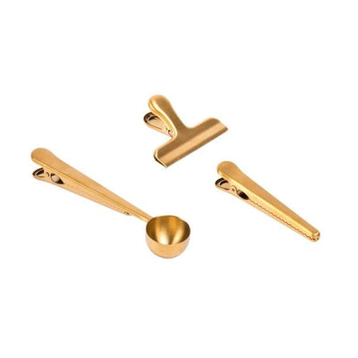 GOLDY Clip set of 3 pieces gold H 26 x W 14.5 cm - best price from Maltashopper.com CS608510