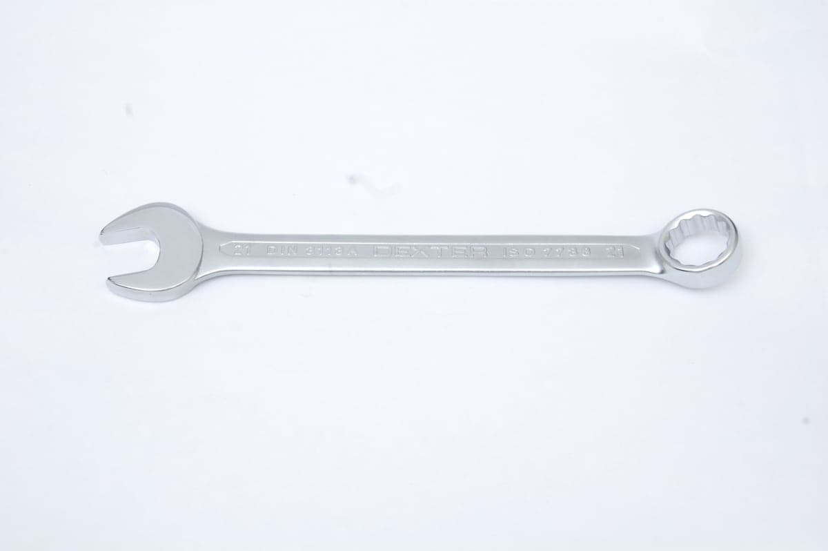 DEXTER COMBINATION SPANNER 21MM, LENGTH 249MM IN CHROME VANADIUM