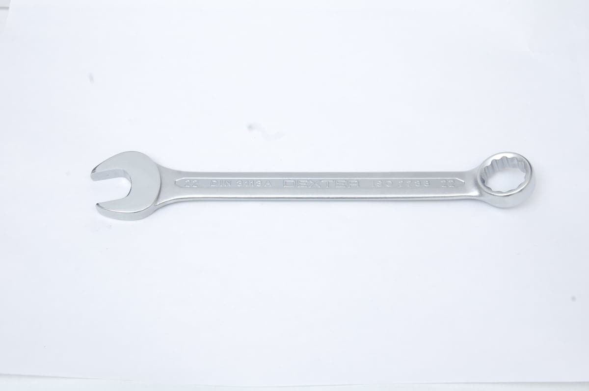 DEXTER COMBINATION SPANNER 22MM, LENGTH 259MM IN CHROME VANADIUM