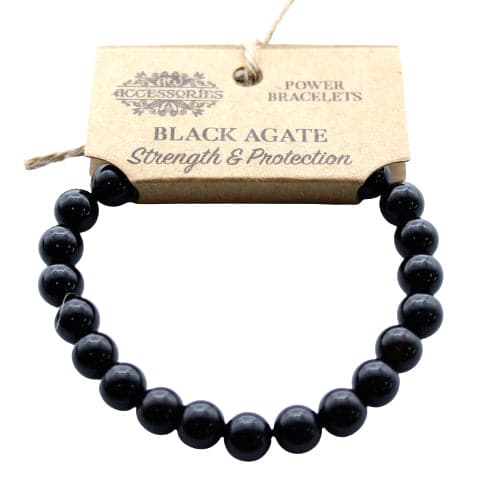 Power Bracelet - Black Agate - best price from Maltashopper.com AWPS-04