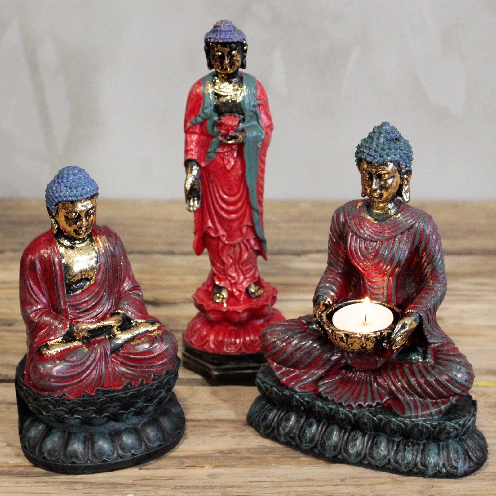 Bliss Antique Buddha - Devotee Candle Holder