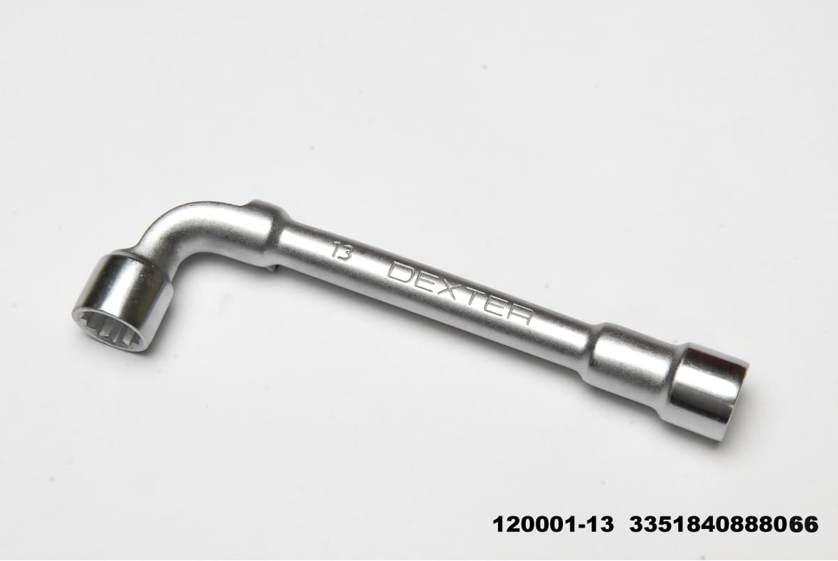Bricocenter DEXTER DOUBLE-ENDED PIPE SPANNER 13 MM, LENGTH 160 MM IN CHROME VANADIUM
