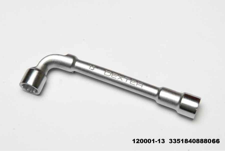 Bricocenter DEXTER DOUBLE-ENDED PIPE SPANNER 13 MM, LENGTH 160 MM IN CHROME VANADIUM