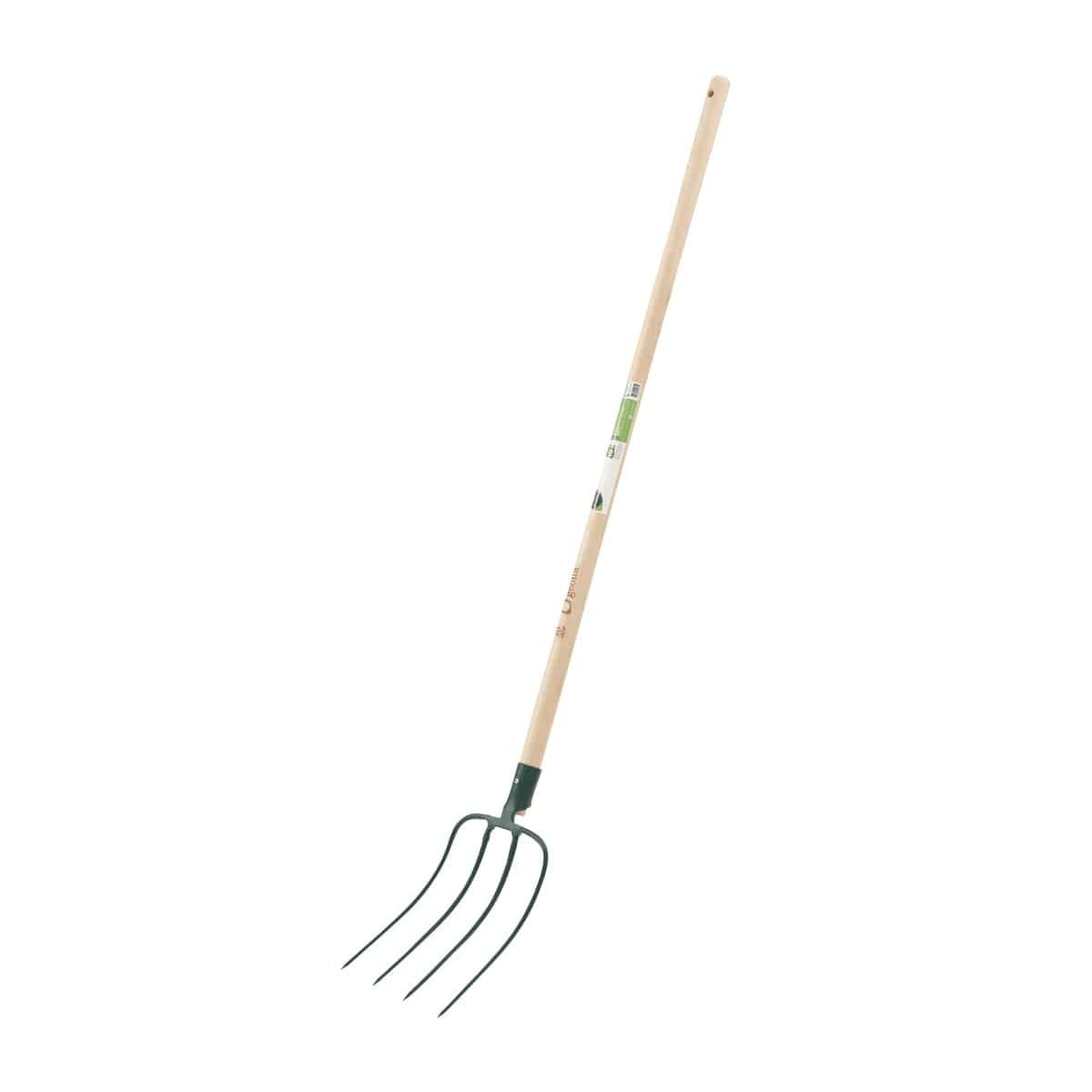 Bricocenter GEOLIA FORGED STEEL 4-TINE FORK WITH PEFC BEECH WOOD HANDLE 130CM